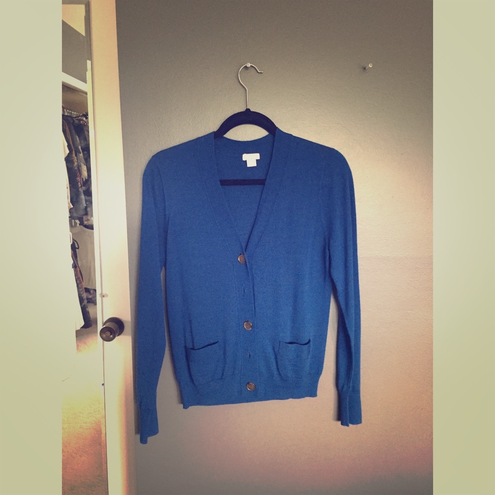 J Crew Blue Cardigan